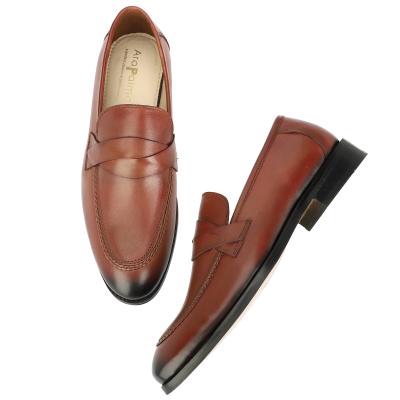 CULLMAN – TAN HAND PAINTED LEATHER SHOES